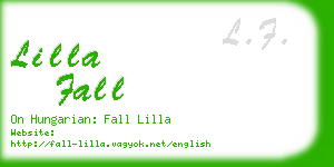 lilla fall business card